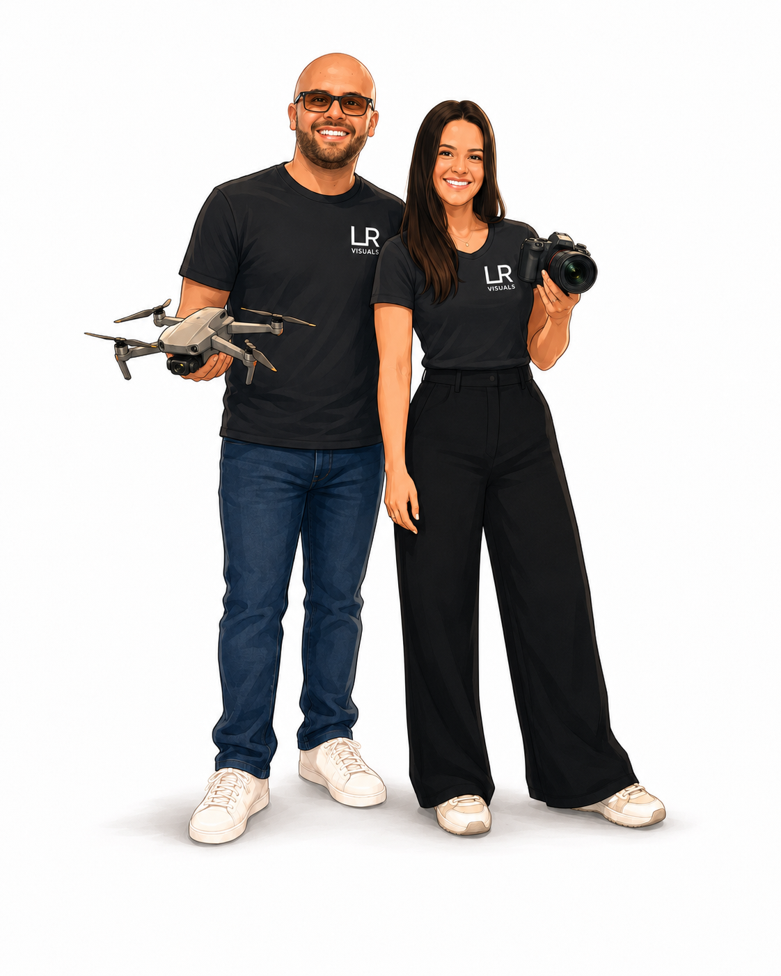 LightRay Visuals husband-and-wife team with drone and camera